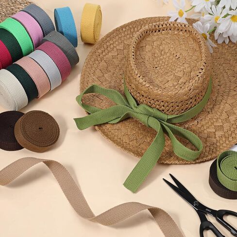 20 لفة من نسيج القطن بطول 65.6 ياردة و1 بوصة من نسيج القطن والبوليستر المختلط وأشرطة مقابض للحقائب من أجل إكسسوارات يدوية من القماش وحزام للحقائب والإكسسوارات الخارجية، 20 لونًا in Kuwait