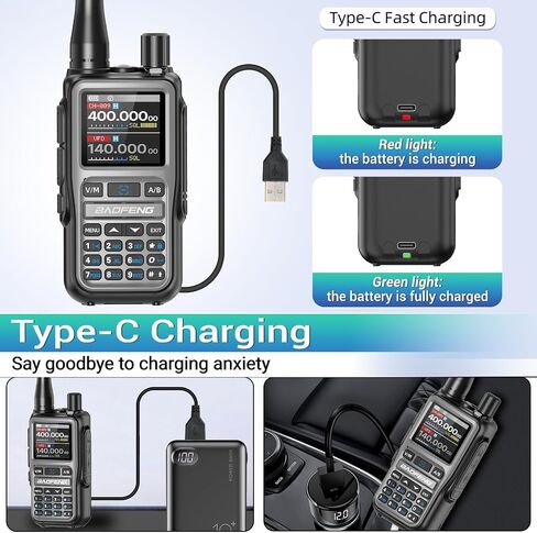 Baofeng Radio UV-5R Mini Ham Radio Long Range Two Way Radio NOAA Weather Radio Rechargeable Walkie Talkies Dual PTT APP Programming Copy Frequency 999CH with USB-C Charging Survival Radio in Saudi Arabia