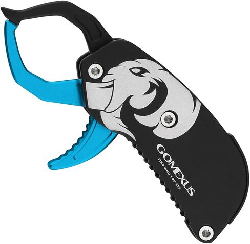 GOMEXUS Fish Lip Gripper, Portable Lightweight Fish Gripper, Aluminium Fish Grabber Tool, Lip Grippers Fishing, Mini Fishing Gripper with Lanyard in Saudi Arabia