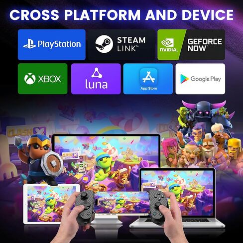 Serafim Gaming S3 Mobile Gaming Controller for iPhone 15/16/17 & Android Phones｜MFi Certified USB-C Gamepad with Hall Effect Joysticks Swappable Ergonomic Grips Stream & Record for PS Xbox Steam Games in Saudi Arabia