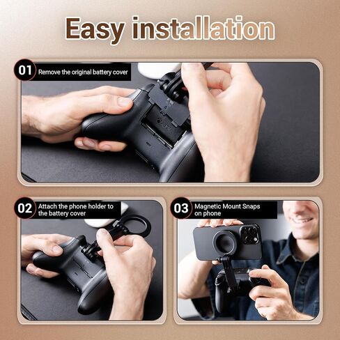 KIWIFOTOS Magnetic Phone Mount for Xbox Wireless Gaming Controller (2025) Phone Stand Holder for iPhone 17 16 15 14 Samsung Pixel Smartphone in Saudi Arabia