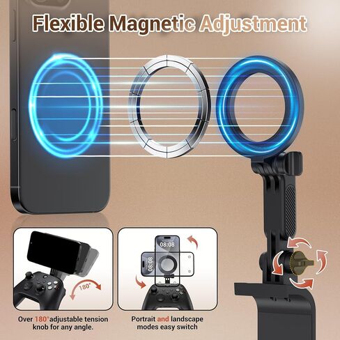 KIWIFOTOS Magnetic Phone Mount for Xbox Wireless Gaming Controller (2025) Phone Stand Holder for iPhone 17 16 15 14 Samsung Pixel Smartphone in Saudi Arabia