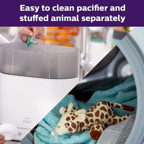 Philips Avent Soothie Snuggle Pacifier Holder with Detachable Pacifier, 0m+, Cow, SCF347/05 in Saudi Arabia