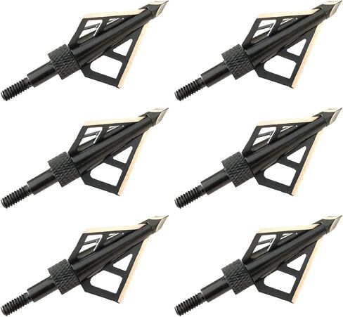 HME Archery Hunting Stainless Steel 1 3/16 Inch Cutting Diameter 100 Grain Fixed Blade Broadhead Pack in Saudi Arabia