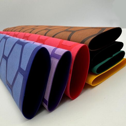 Hex Pattern Handle Heat Shrink for Fishing Rod, Table Tennis Paddle - Sleek, Multiple Colors (30mm Dia. x 1.6m Long, Brown) in Saudi Arabia