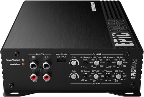 AudioControl EPICBIGFOUR Epic Series 1,400 Watt RMS Compact 4-Channel Car Audio Amplifier 350x4 @ 2 Ohms, Class D, High & Low Pass Filters, Smart Auto Protection, Epicenter Link in Saudi Arabia