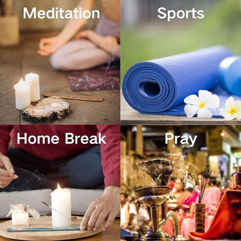 عصي بخور السترونيلا في الفناء الخارجي مع حامل، قضبان بخور كبيرة في الفناء للخارج، عصي عشبة الليمون طويلة الاحتراق 60 قطعة، Varitas de incienso de citronela للتخييم 70 دقيقة لحرق كل منها in Kuwait
