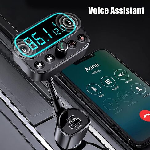 Bluetooth FM Transmitter 3 USB Ports Lossless Music Hands-Free Calling Wireless FM Transmitter in Saudi Arabia