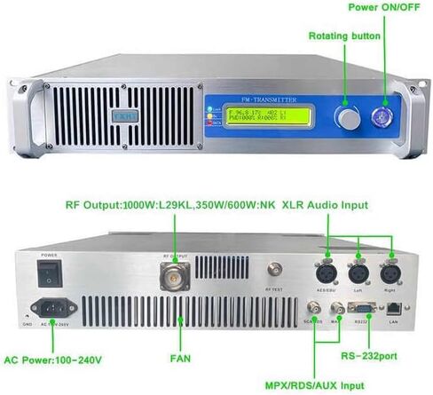 جهاز إرسال بث FM بقدرة 500 وات، جهاز إرسال راديو FM احترافي طويل المدى بقدرة 500 وات عالي الطاقة لمعدات محطة راديو الكنيسة للبث in Saudi Arabia
