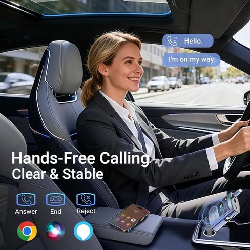 جهاز إرسال FM Deepfeel Bluetooth 5.3، شحن سريع [PD45W & QC3.0] ميكروفونات إرسال راديو FM، مفتاح الإضاءة، صوت HiFi Bass، شاشة LED للموسيقى اللاسلكية للاتصال بدون استخدام اليدين تدعم محرك USB/TF in Kuwait