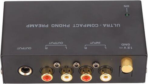 PP400 Phono Turntable Preamp، Phono Preamplifier القرص الدوار Preamp Phonograph Amp مع تعديل الكسب، محول طاقة 12 فولت لمشغل التسجيل والكمبيوتر (قابس الولايات المتحدة) in Saudi Arabia