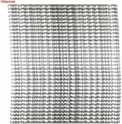 سلك ربط حديد من aqxreight دوب 100 قطعة 9 5 مم مقاس أسود 34 سنًا 3 أسلاك مزدوجة مكواة كالين تستخدم في صناعة صندوق صغير سواء كان أو (9.5 مم × 34 سنًا 100 شريط أسود) in Saudi Arabia