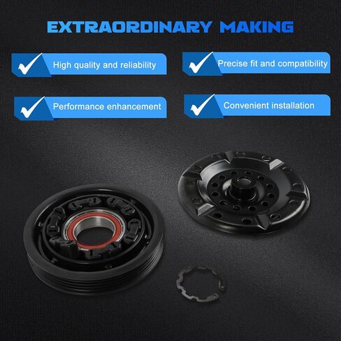 11316C A/C Compressor Clutch Kit Fits for 2011-2017 Mustang 5.0L 5.2L 丨 ضاغط تكييف الهواء 丨 قطع الغيار بعد البيع 丨 استبدال قطع السيارات in Kuwait