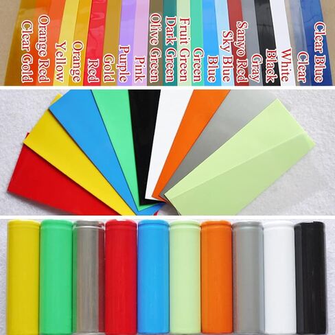 100pcs Heat Shrink Tube Tubing, for PVC Heat Shrink Tube Width 29.5mm X 72mm Insulated Film Protect Case Pack Sleeving 18650 Parts(Color 19) in Saudi Arabia