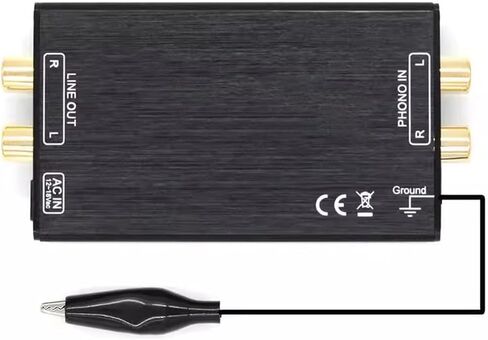 Eujgoov Mini Phono Preamp MM AV Power Amplifier, Stereo Audio Phonograph Pre Amplifier with 2 Composite Video Interface Input Output (US Plug AC115V) in Saudi Arabia