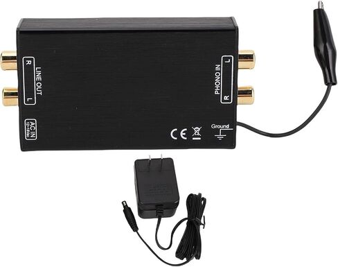 Eujgoov Mini Phono Preamp MM AV Power Amplifier, Stereo Audio Phonograph Pre Amplifier with 2 Composite Video Interface Input Output (US Plug AC115V) in Saudi Arabia