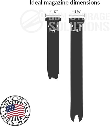 Magminder 11 and 17 Inch, Undershelf Magazine Rack - Stores AR, AK, PMAG, and Double Stack Magazines with baseplates - reimagine Your Gun Safe Products! in Kuwait