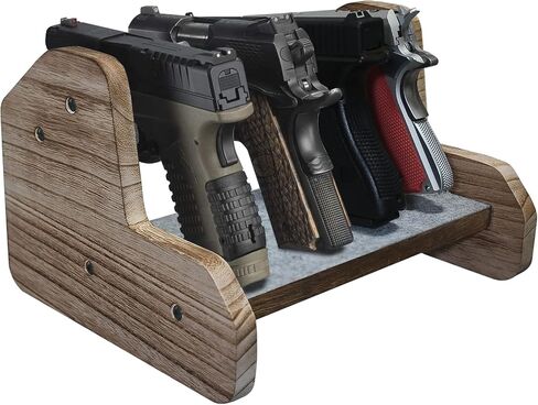 Gun Rack for Safe 6 Pistol Rack for Storage | Pistol Holder Organizer Accessories | Gun Holder with Carpeted Surface | Pistol Handgun Display | Gun Accessories for Man in Saudi Arabia