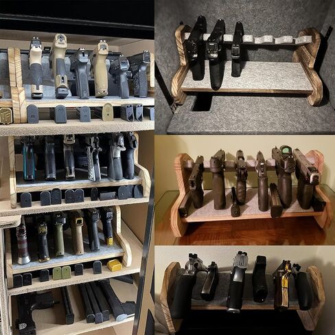Gun Rack for Safe 6 Pistol Rack for Storage | Pistol Holder Organizer Accessories | Gun Holder with Carpeted Surface | Pistol Handgun Display | Gun Accessories for Man in Saudi Arabia