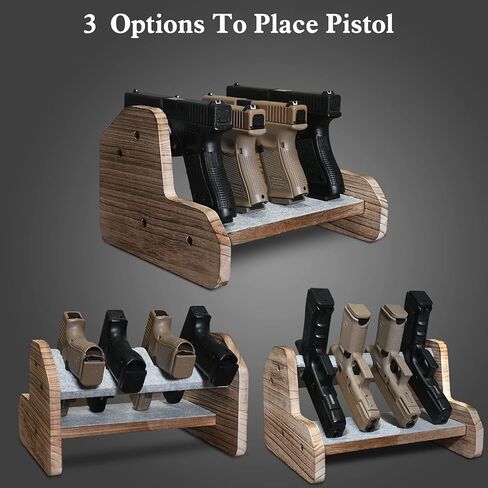Gun Rack for Safe 6 Pistol Rack for Storage | Pistol Holder Organizer Accessories | Gun Holder with Carpeted Surface | Pistol Handgun Display | Gun Accessories for Man in Saudi Arabia