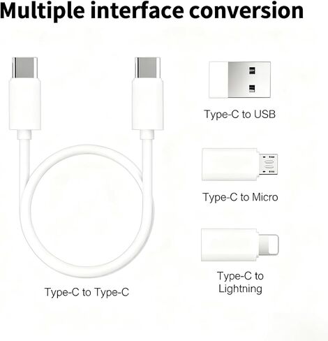 Multi USB Charging Adapter Cable Kit,USB C to iOS Device Adapter Box,Conversion Set A & Type C to Male Micro/Type C/iOS Device,Data Transfer,Card Storage,Tray Eject Pin,Pink in Saudi Arabia