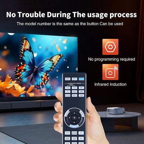 جهاز تحكم عن بعد بديل RM-PJ25 مناسب لجهاز العرض Sony VPL-HW40ES VPL-HW45ES VPL-HW55ES VPL-GTZ1 VPL-VW285ES VPL-VW295ES VPL-VZ1000 VPL-VZ1000ES VPL-HW45 VPL-HW65 in Saudi Arabia