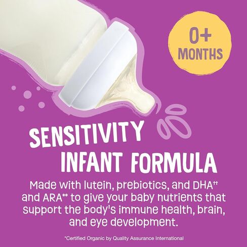 Earth's Best Organic Sensitive Baby Formula for Babies 0-12 Months, Reduced Lactose Powdered Infant Formula with Iron, Omega-3 DHA, and Omega-6 ARA, 32 oz Formula Container in Saudi Arabia