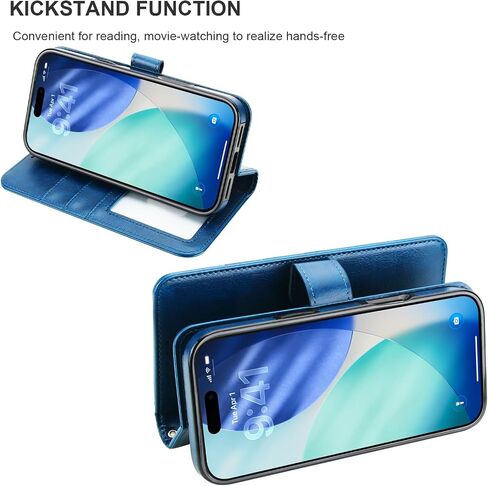 Bocasal Detachable Wallet Case for iPhone 17 Pro Max RFID Blocking Card Slots Holder Premium PU Leather Magnetic Kickstand Shockproof Wrist Strap Removable Flip Protective Cover 5G 6.9 inch (Brown) in Saudi Arabia