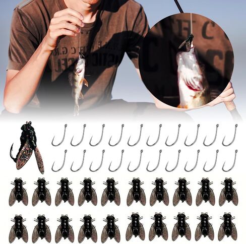 40pcs Fly Fishing Bait & Hook Lure Set, Bionic Fly Fishing Lures and Baits in Saudi Arabia