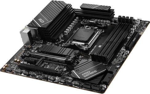 MSI PRO B650M-A WiFi ProSeries Motherboard (AMD Ryzen 9000/8000/7000 Series Processors, AM5, DDR5, PCIe 4.0, M.2, SATA 6Gb/s, USB 3.2 Gen 2, HDMI/DP, Wi-Fi 6E, Bluetooth 5.3, 2.5Gbps LAN, mATX) in Kuwait