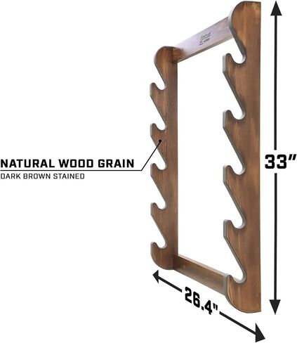 GoSports Outdoors Wall Mounted Firearm Display Rack - Holds 5 Rifles or Shotguns - Choose Your Style in Saudi Arabia