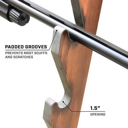 GoSports Outdoors Wall Mounted Firearm Display Rack - Holds 5 Rifles or Shotguns - Choose Your Style in Saudi Arabia