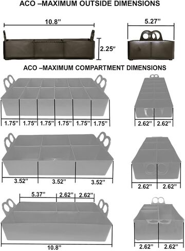 MTM ACO Ammo Can Organizer Trays, for 50 Caliber Size Metal or Plastic Ammo cans, 3 Pack, Mobile Small Parts Organizer for Firearms, Screws, Nails, Bolts, Hardware, USA Made, Black in Saudi Arabia
