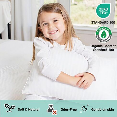 ZPECC Toddler Pillow with Pillowcase - 13x18 Organic Cotton Hypoallergenic Kids Pillow, Baby Essentials for Travel Crib Daycare Stroller (Intended for Age 2 and up) Truck in Saudi Arabia