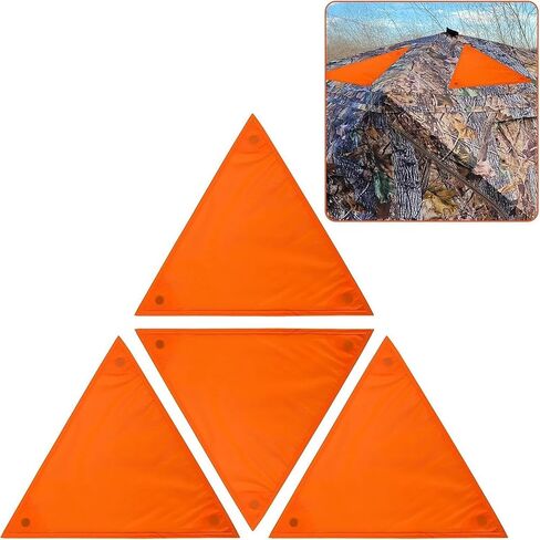 High Visibility Orange Security Signs Kit Attachments Quick Setup Triangle Shape for Observation Outdoor Camp Tents in Kuwait
