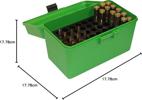 MTM H50-R-MAG Deluxe 50-Round Rifle Ammo Box 300 Win Mag 30-30 375 H&H 7mm Rem Mag in Saudi Arabia