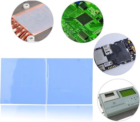 2PCS 100mm x 100mm x 1mm CPU Chip Heatsink Cooling Thermal Conductive Silicone Pad in Saudi Arabia