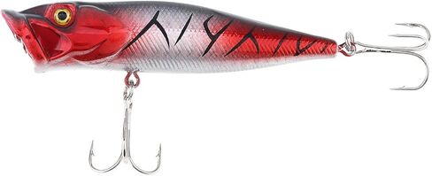 5pcs Floating Topwater Popper Fishing Lure, Popper Lures Fishing Tackle Accessory with Treble Hooks for Pike Bass Salmon (3.54 inch) in Saudi Arabia