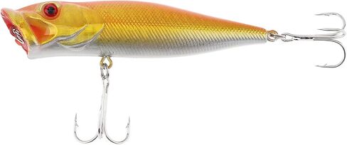 5pcs Floating Topwater Popper Fishing Lure, Popper Lures Fishing Tackle Accessory with Treble Hooks for Pike Bass Salmon (3.54 inch) in Saudi Arabia