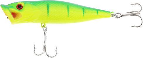 5pcs Floating Topwater Popper Fishing Lure, Popper Lures Fishing Tackle Accessory with Treble Hooks for Pike Bass Salmon (3.54 inch) in Saudi Arabia