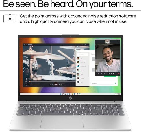 HP Laptop 2025 Flagship Business Ultra Slim, Lifetime Office, AI-Powered,15.6" HD, 8-Core Intel i3, 16GB RAM, 628GB Storage (128GB UFS+500GB Ext), Wi-Fi 6, Copilot Key, HubxcelAccessory, Win 11 Pro in Saudi Arabia