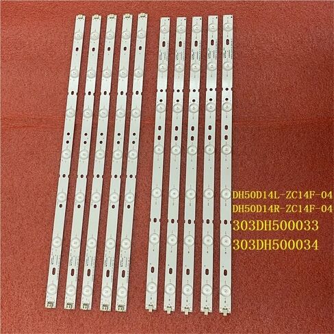 10 قطعة/المجموعة LED شريط إضاءة خلفي ل الصولجان X505BV 50CE1120 DH50D14L DH50D14R-ZC14F-04 303DH500033 303DH500034 CN50HA708 in Kuwait