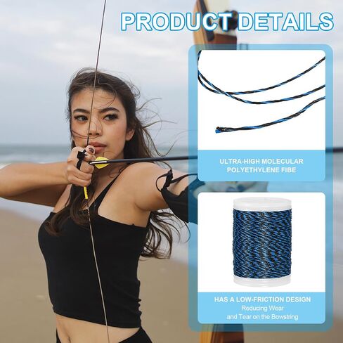 MECCANIXITY Archery Recurve Bow String Serving Thread Nylon Bowstring for Recurve Bow Compound Sight Nock Point in Saudi Arabia