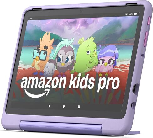 Amazon Fire HD 10 Kids Pro tablet Sleeve Bundle — Bundle includes Amazon Fire HD 10 Kids Pro tablet, 32GB, Happy Day & Pink Carrying Case in Saudi Arabia