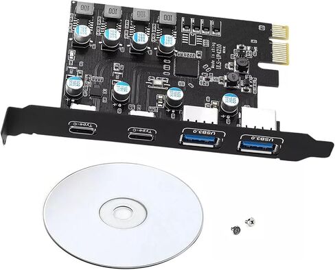 USB3.2 PCIE Card, 2*USB-A 2*USB-C PCI Express Extension Card USB3.2 GEN1 5Gbps in Saudi Arabia
