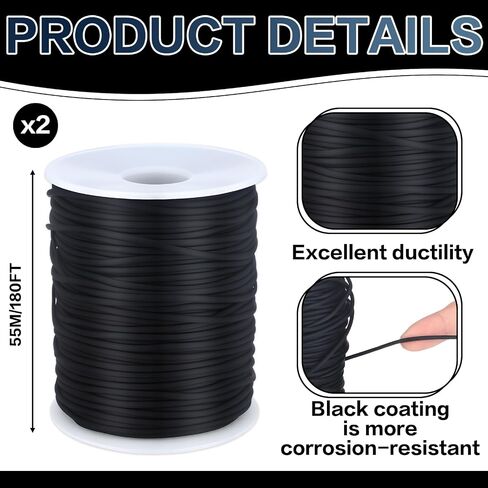 PVC Decoy Line 2 Rolls Waterfowl Decoy Cord Line 110m Anti Corrosion Durable Tangle and Rot Free 360 ft Bait Rope for Fishing Outdoor Use Floating Duck Decoys Hunting Accessories in Saudi Arabia