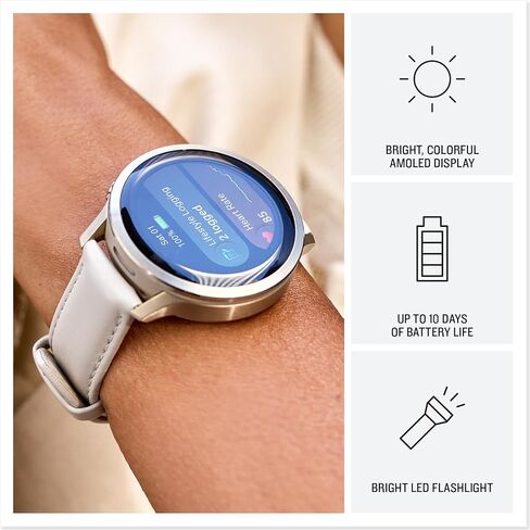 حزمة ساعة PlayBetter Garmin Venu 4 (أردواز/أسود، 41 ملم) للياقة البدنية بنظام تحديد المواقع العالمي - شاشة AMOLED، مصباح يدوي مدمج، شاحن محمول طويل العمر وواقيات شاشة عالية الدقة in Kuwait