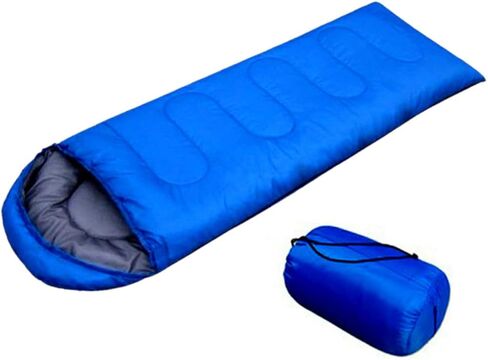 Comfortable with Drawstring Hood and Compression Sack Lightweight Outdoor Camping Gear for Adults Hiking Backpacking Spring to Autumn Blue in Saudi Arabia