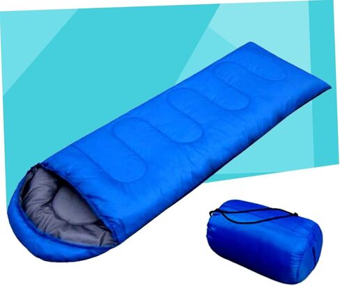 Comfortable with Drawstring Hood and Compression Sack Lightweight Outdoor Camping Gear for Adults Hiking Backpacking Spring to Autumn Blue in Saudi Arabia