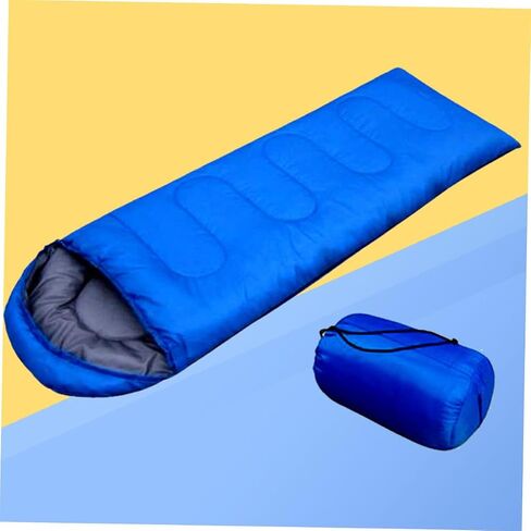Compression with Drawstring Hood for Adults Lightweight Envelope Design for Camping Hiking Backpacking in Spring Summer and Autumn Includes Storage Bag Blue in Saudi Arabia